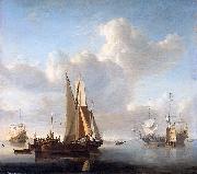 Esaias Van de Velde Ships off the coast oil on canvas